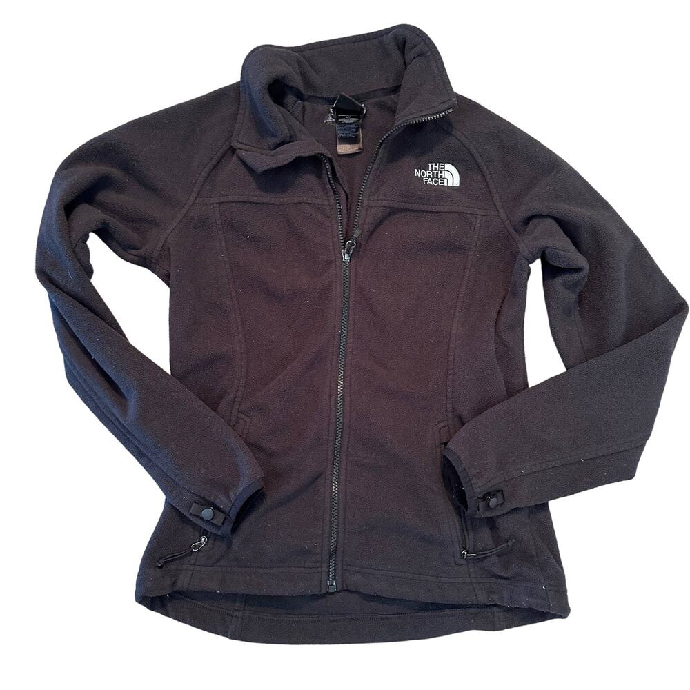 The North Face Jacket Collared Lightweight Fleece Full Zip Black womens Small